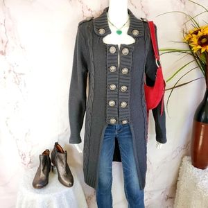 Nordstrom Gray Cable Knit Cardigan